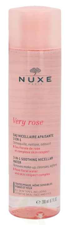 Nuxe Very Rose 3-In-1 Soothing Micellar Water 200 ml All Skin Types, Including ryhmässä KAUNEUS JA TERVEYS / Ihonhoito / Kasvot / Kasvovesi ja Facemist @ TP E-commerce Nordic AB (C54300)