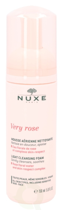 Nuxe Very Rose Light Cleansing Foam 150 ml All Skin Types, Including Sensitive, Skin-Face ryhmässä KAUNEUS JA TERVEYS / Ihonhoito / Kasvot / Puhdistus @ TP E-commerce Nordic AB (C54301)