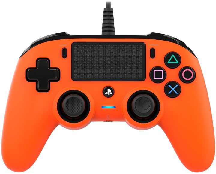 Nacon Wired Compact Controller, Orange, PS4 ryhmässä KODINELEKTRONIIKKA / Pelikonsolit & Tarvikkeet / Sony PlayStation 4 @ TP E-commerce Nordic AB (C54529)