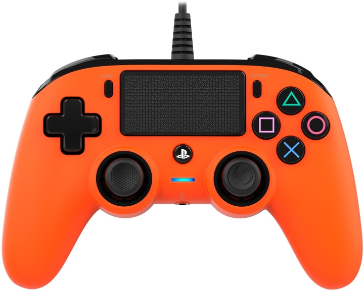 Nacon Wired Compact Controller, Orange, PS4 ryhmässä KODINELEKTRONIIKKA / Pelikonsolit & Tarvikkeet / Sony PlayStation 4 / Tarvikkeet @ TP E-commerce Nordic AB (C54529)