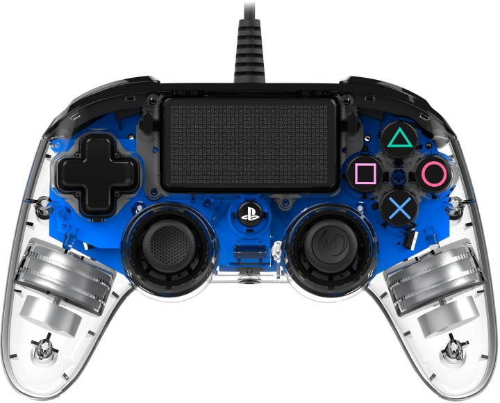 Nacon Wired Compact Controller Upplyst spelkontroll, blå LED, PS4 ryhmässä KODINELEKTRONIIKKA / Pelikonsolit & Tarvikkeet / Sony PlayStation 4 / Tarvikkeet @ TP E-commerce Nordic AB (C54530)