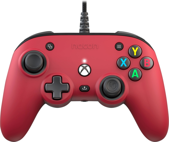 Nacon Pro Compact trådbunden spelkontroll, röd, Xbox / PC ryhmässä KODINELEKTRONIIKKA / Pelikonsolit & Tarvikkeet / Xbox Series X @ TP E-commerce Nordic AB (C54622)