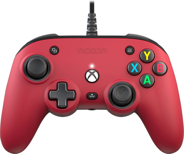 Nacon Pro Compact trådbunden spelkontroll, röd, Xbox / PC ryhmässä KODINELEKTRONIIKKA / Pelikonsolit & Tarvikkeet / Xbox One / Tarvikkeet @ TP E-commerce Nordic AB (C54622)