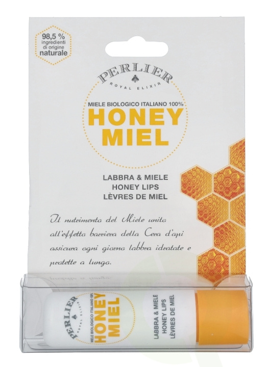 Perlier Honey Lip Balm Stick 5.5 ml ryhmässä KAUNEUS JA TERVEYS / Meikit / Huulet / Huulivoide @ TP E-commerce Nordic AB (C54775)