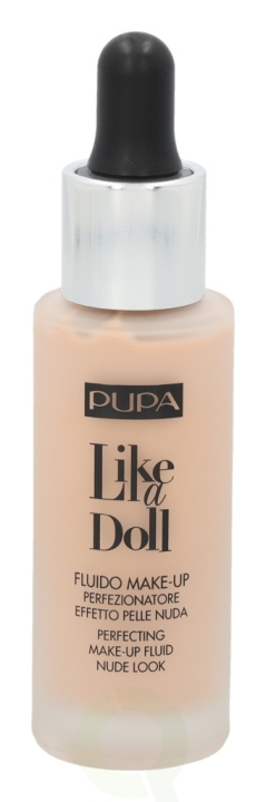 Pupa Milano Pupa Pupa Like A Doll Perfecting Make-Up Fluid SPF15 30 ml #020 Light Beige ryhmässä KAUNEUS JA TERVEYS / Meikit / Meikit Kasvot / Meikkivoide @ TP E-commerce Nordic AB (C54812)