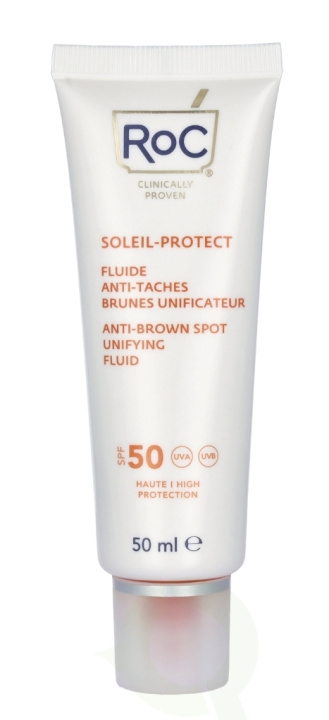 ROC Soleil-Protect Anti-Brown Spot Unifying Fluid SPF50+ 50 ml Visibly Reduces, Brown Spots ryhmässä KAUNEUS JA TERVEYS / Ihonhoito / Rusketus / Aurinkosuoja @ TP E-commerce Nordic AB (C54983)