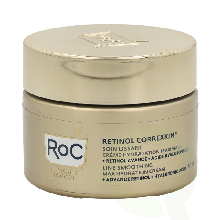 ROC Retinol Correxion Line Smoothing Max Hydration Cream 50 ml ryhmässä KAUNEUS JA TERVEYS / Ihonhoito / Kasvot / Päivävoide @ TP E-commerce Nordic AB (C55003)