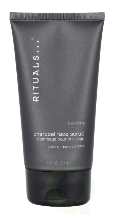 Rituals Homme Charcoal Face Scrub 125 ml Ginseng + Purity Complex ryhmässä KAUNEUS JA TERVEYS / Ihonhoito / Kasvot / Puhdistus @ TP E-commerce Nordic AB (C55014)