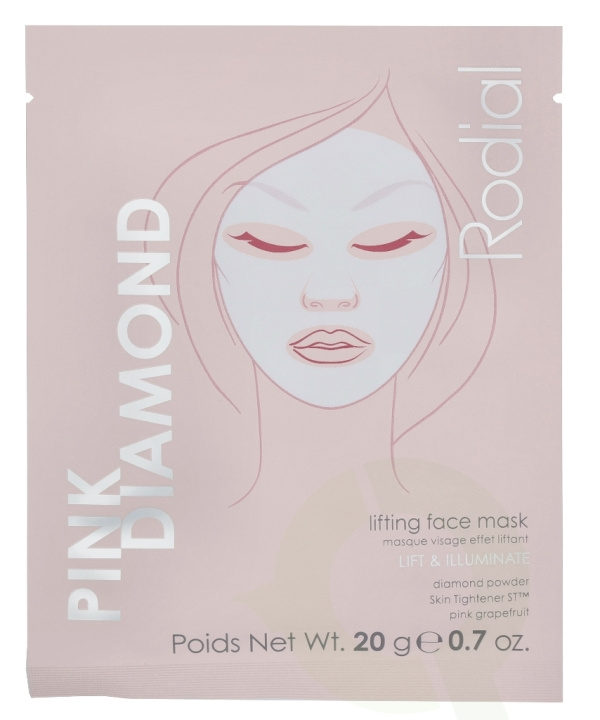 Rodial Pink Diamond Lifting Face Mask 80 gr 4x20gr ryhmässä KAUNEUS JA TERVEYS / Ihonhoito / Kasvot / Naamiot @ TP E-commerce Nordic AB (C55031)