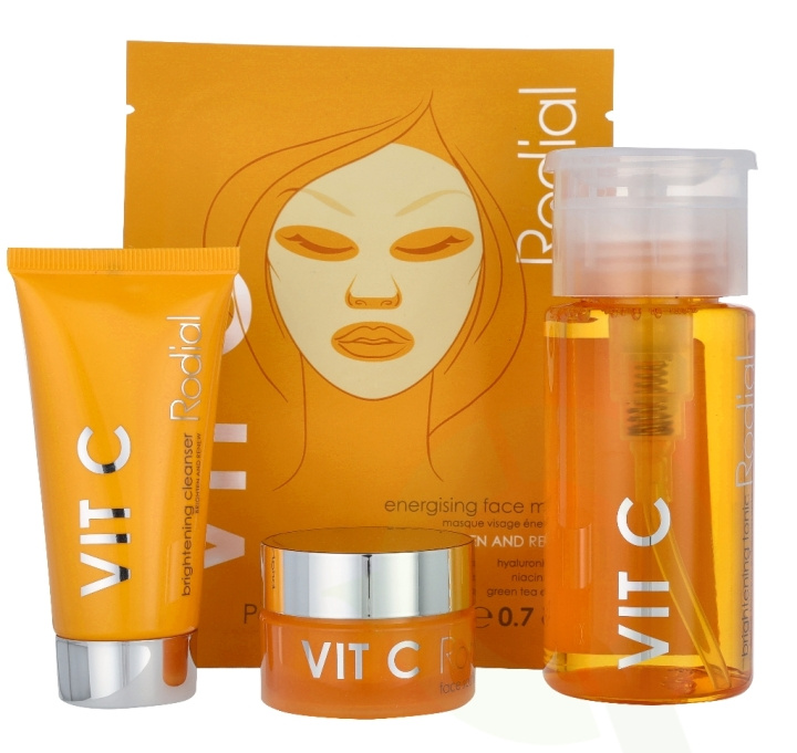 Rodial Vit C Little Luxuries Set 155 ml Brightening Cleanser 20ml/Face SoufflE 15ml/Brightening Tonic 100ml/Energising Face Mask 20ml ryhmässä KAUNEUS JA TERVEYS / Lahjapakkaukset / Naisten lahjapakkaukset @ TP E-commerce Nordic AB (C55079)
