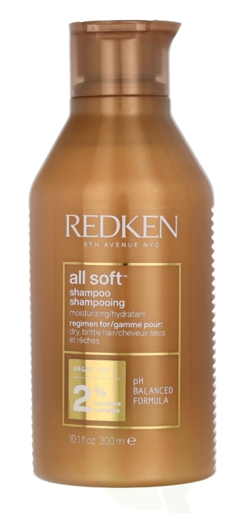 Redken All Soft Shampoo 300 ml For Dry, Brittle Hair ryhmässä KAUNEUS JA TERVEYS / Hiukset &Stailaus / Hiustenhoito / Shampoo @ TP E-commerce Nordic AB (C55126)