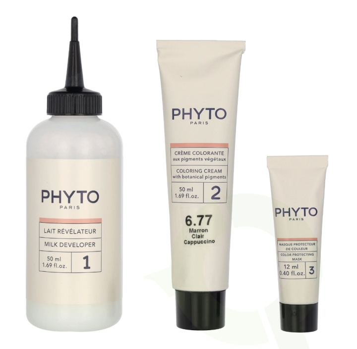 Phyto Phytocolor Permanent Color 112 ml #6.77 Light Brown Cappuccino ryhmässä KAUNEUS JA TERVEYS / Hiukset &Stailaus / Hiustenhoito / Hiusväri / Hiusväri & Väripommi @ TP E-commerce Nordic AB (C55171)