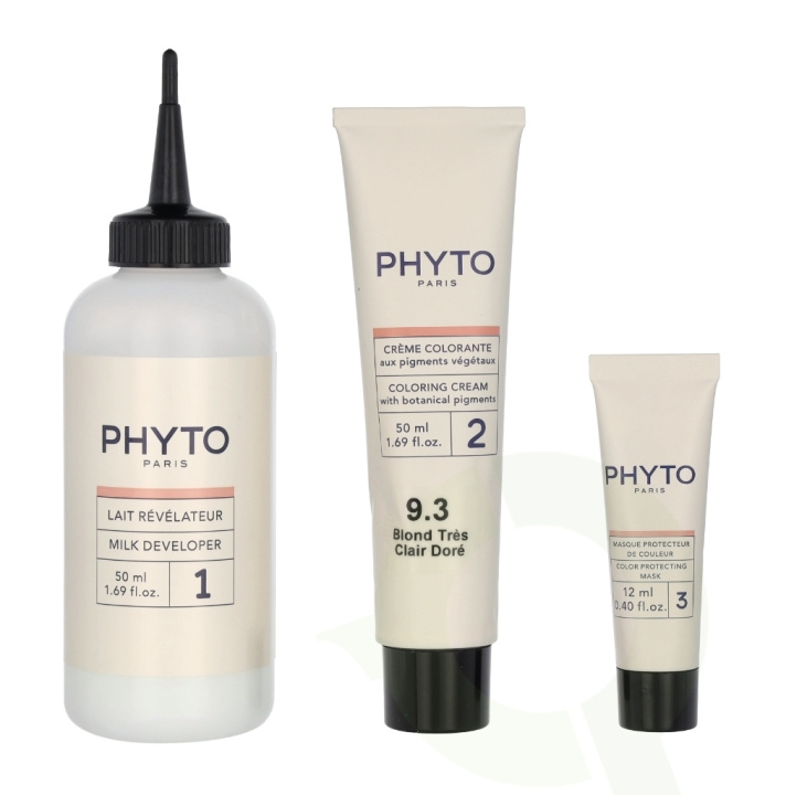 Phyto Phytocolor Permanent Color 112 ml #9.3 Golden Very Light Blond ryhmässä KAUNEUS JA TERVEYS / Hiukset &Stailaus / Hiustenhoito / Hiusväri / Hiusväri & Väripommi @ TP E-commerce Nordic AB (C55176)