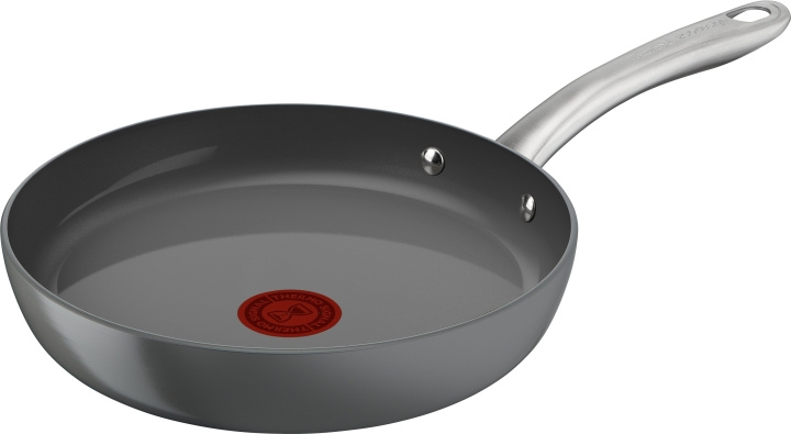 Tefal (RE)NEW+ -paistinpannu, 24 cm, keraaminen pinnoite, harmaa ryhmässä KOTI, TALOUS JA PUUTARHA / Keittiövälineet / Paistinpannut @ TP E-commerce Nordic AB (C55349)