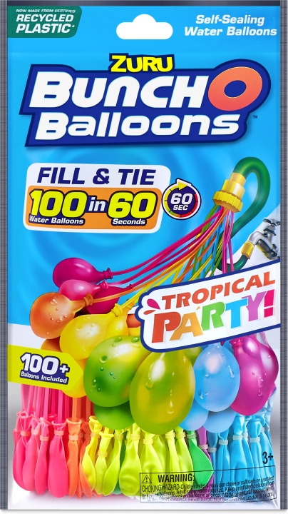 Bunch O \'Balloons Tropical Party -vesi-ilmapallot, 3 nippua ryhmässä LELUT, TUOTTEET LAPSILLE JA VAUVOILLE / Ulkoleut / Puutarhalelut @ TP E-commerce Nordic AB (C55362)