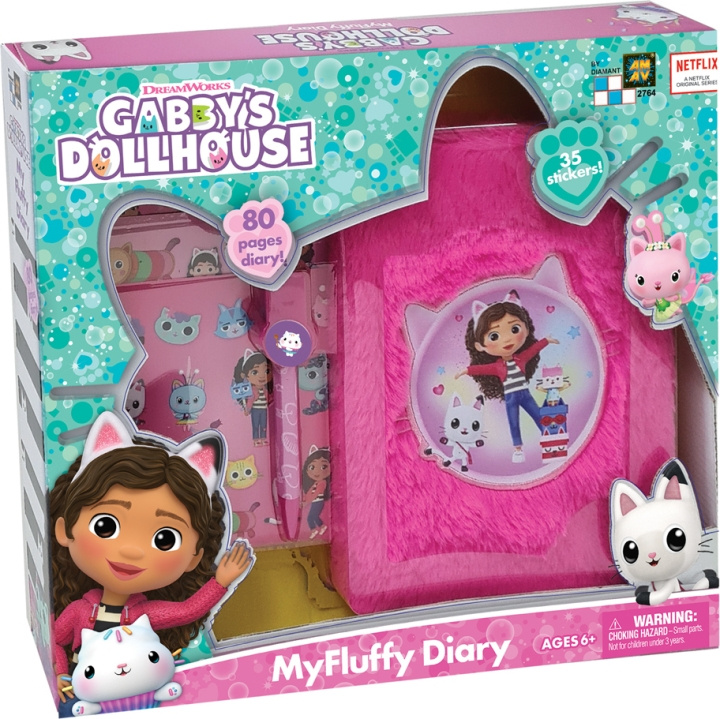 Gabby\'s Dollhouse Gabbyn Nukketalo - Pehmopäiväkirja ryhmässä LELUT, TUOTTEET LAPSILLE JA VAUVOILLE / Leikkikalut, Askartelu &Pelit / Piirrä ja laske @ TP E-commerce Nordic AB (C55401)