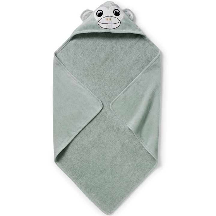 Elodie Details Hooded Towel, Pebble Green ryhmässä LELUT, TUOTTEET LAPSILLE JA VAUVOILLE / Lasten tekstiilit / Kylpytarvikkeet @ TP E-commerce Nordic AB (C55422)