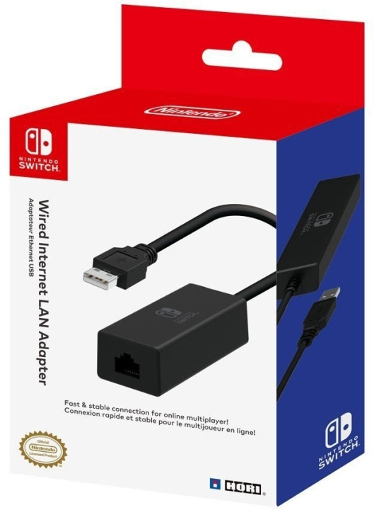 HORI Wired Internet LAN Adapter -verkkosovitin, Switch ryhmässä KODINELEKTRONIIKKA / Pelikonsolit & Tarvikkeet / Nintendo Switch / Tarvikkeet @ TP E-commerce Nordic AB (C56097)