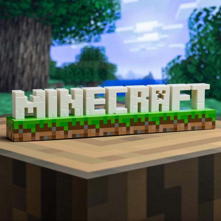 Paladone Minecraft Logo -valo ryhmässä LELUT, TUOTTEET LAPSILLE JA VAUVOILLE / Lastenhuone / Valaistus / Pöytälamput @ TP E-commerce Nordic AB (C56154)