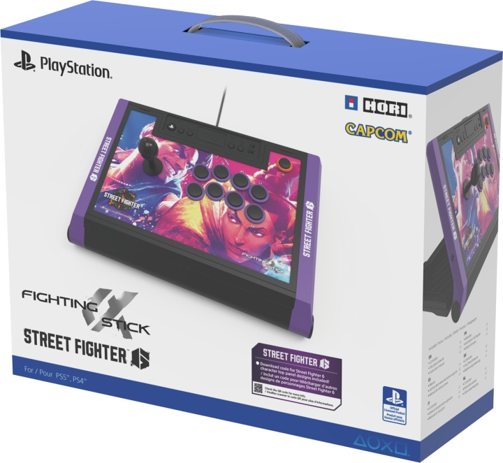 HORI Fighting Stick Alpha – Street Fighter 6 -peliohjain, PS4 / PS5 / PC ryhmässä KODINELEKTRONIIKKA / Pelikonsolit & Tarvikkeet / Sony PlayStation 5 @ TP E-commerce Nordic AB (C56163)