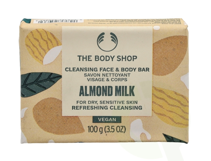 The Body Shop Cleansing Face & Body Bar 100 g Almond Milk ryhmässä KAUNEUS JA TERVEYS / Ihonhoito / Kehon hoito / Käsisaippua @ TP E-commerce Nordic AB (C56341)
