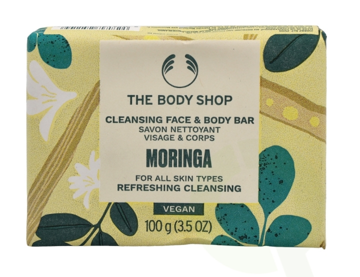 The Body Shop Cleansing Face & Body Bar 100 g Moringa ryhmässä KAUNEUS JA TERVEYS / Ihonhoito / Kehon hoito / Käsisaippua @ TP E-commerce Nordic AB (C56342)