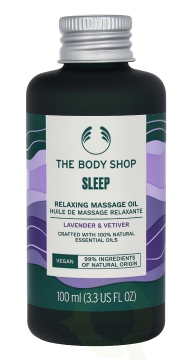 The Body Shop Sleep Relaxing Massage Oil 100 ml Lavender & Vetiver ryhmässä KAUNEUS JA TERVEYS / Ihonhoito / Kehon hoito / Vartaloöljy @ TP E-commerce Nordic AB (C56372)