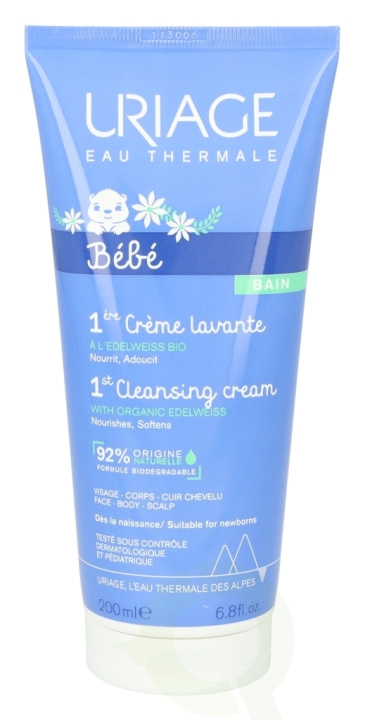 Uriage Bebe 1st Cleansing Cream 200 ml Bain ryhmässä LELUT, TUOTTEET LAPSILLE JA VAUVOILLE / Vauvatuotteet / Hoito ja hygienia @ TP E-commerce Nordic AB (C56574)
