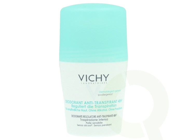 Vichy 48Hr Anti-Perspirant Roll-On 50 ml Sensitive Skin - Alcohol Free ryhmässä KAUNEUS JA TERVEYS / Tuoksut & Parfyymit / Deodorantit / Naisten deodorantit @ TP E-commerce Nordic AB (C56602)