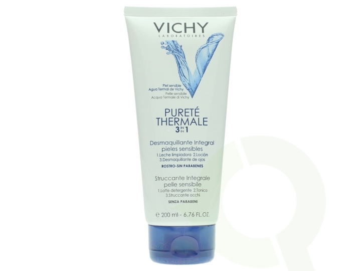 Vichy Purete Thermale 3In1 One Step Cleanser 200 ml Sensitive Skin - 1.Cleansing Milk, 2.Toner, 3.Eye Make-up Remover ryhmässä KAUNEUS JA TERVEYS / Ihonhoito / Kasvot / Puhdistus @ TP E-commerce Nordic AB (C56603)