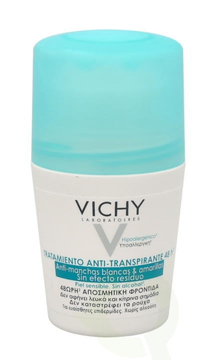 Vichy 48Hr Anti-Perspirant Roll-On 50 ml Sensitive Skin - Alcohol-Free ryhmässä KAUNEUS JA TERVEYS / Tuoksut & Parfyymit / Deodorantit / Naisten deodorantit @ TP E-commerce Nordic AB (C56616)