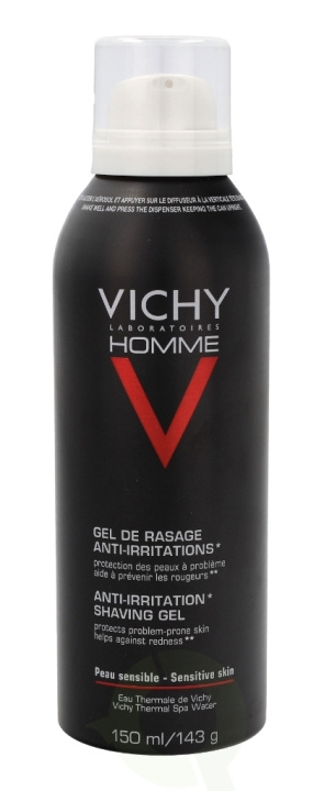 Vichy Sensi Shave Anti-Irritation Shaving Gel 150 ml Sensitive Skin ryhmässä KAUNEUS JA TERVEYS / Hiukset &Stailaus / Sheivaus ja trimmaus / Partahöylät & Tarvikkeet @ TP E-commerce Nordic AB (C56623)