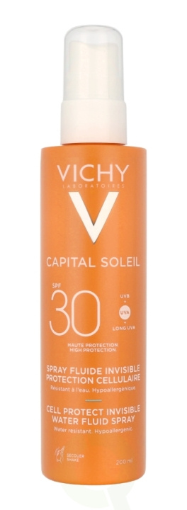 Vichy Capital Soleil Cell Protect Water Fluid Spray SPF30+ 200 ml ryhmässä KAUNEUS JA TERVEYS / Ihonhoito / Rusketus / Aurinkosuoja @ TP E-commerce Nordic AB (C56674)