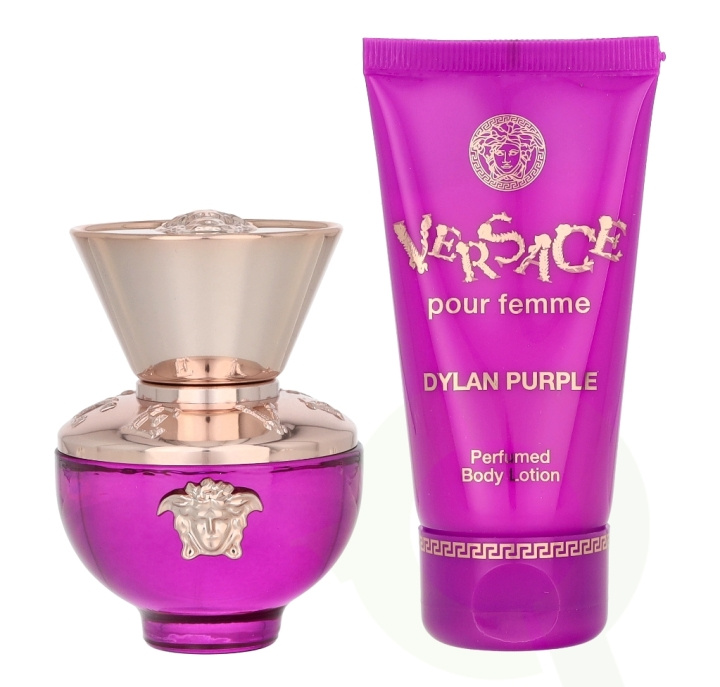 Versace Dylan Purple Pour Femme Giftset 80 ml Edp Spray 30ml/BodyLotion 50ml ryhmässä KAUNEUS JA TERVEYS / Lahjapakkaukset / Naisten lahjapakkaukset @ TP E-commerce Nordic AB (C56883)