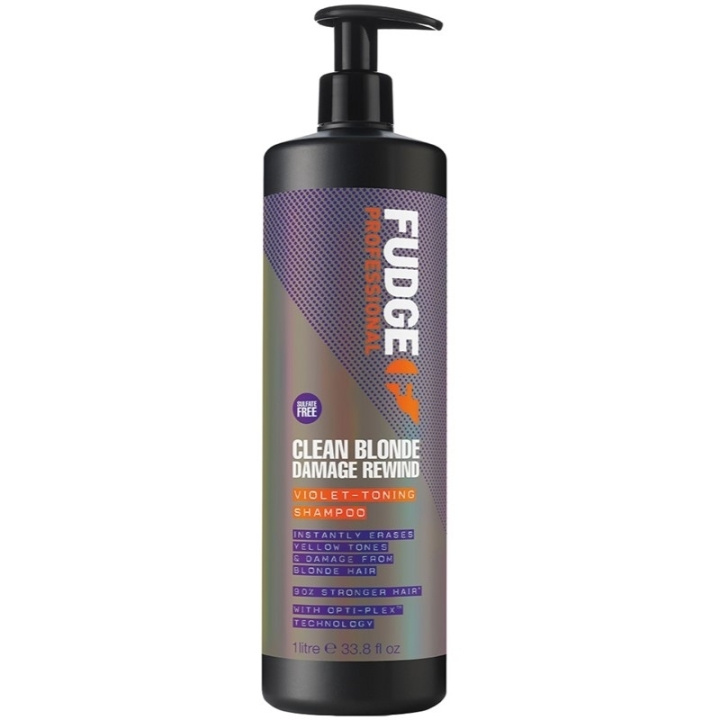 Fudge Clean Blonde Damage Rewind Violet-Toning Shampoo 1000ml ryhmässä KAUNEUS JA TERVEYS / Hiukset &Stailaus / Hiustenhoito / Shampoo @ TP E-commerce Nordic AB (C56986)