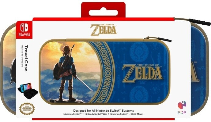 PDP Gaming Travel Case – Hyrule Blue -suojakotelo, Switch ryhmässä KODINELEKTRONIIKKA / Pelikonsolit & Tarvikkeet / Nintendo Switch / Tarvikkeet @ TP E-commerce Nordic AB (C57277)