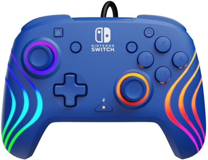 PDP Gaming Afterglow Wave Wired Controller -langallinen peliohjain, sininen, Switch ryhmässä KODINELEKTRONIIKKA / Pelikonsolit & Tarvikkeet / Nintendo Switch / Tarvikkeet @ TP E-commerce Nordic AB (C57280)