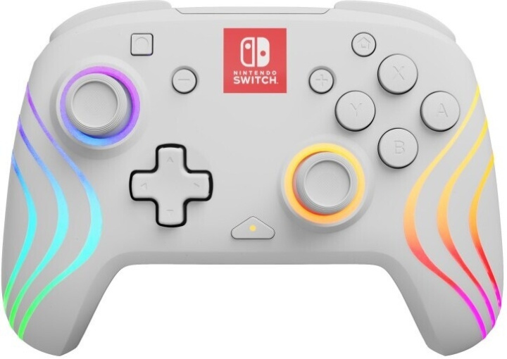 PDP Gaming Afterglow Wave Wireless Controller -langaton peliohjain, valkoinen, Switch ryhmässä KODINELEKTRONIIKKA / Pelikonsolit & Tarvikkeet / Nintendo Switch / Tarvikkeet @ TP E-commerce Nordic AB (C57283)