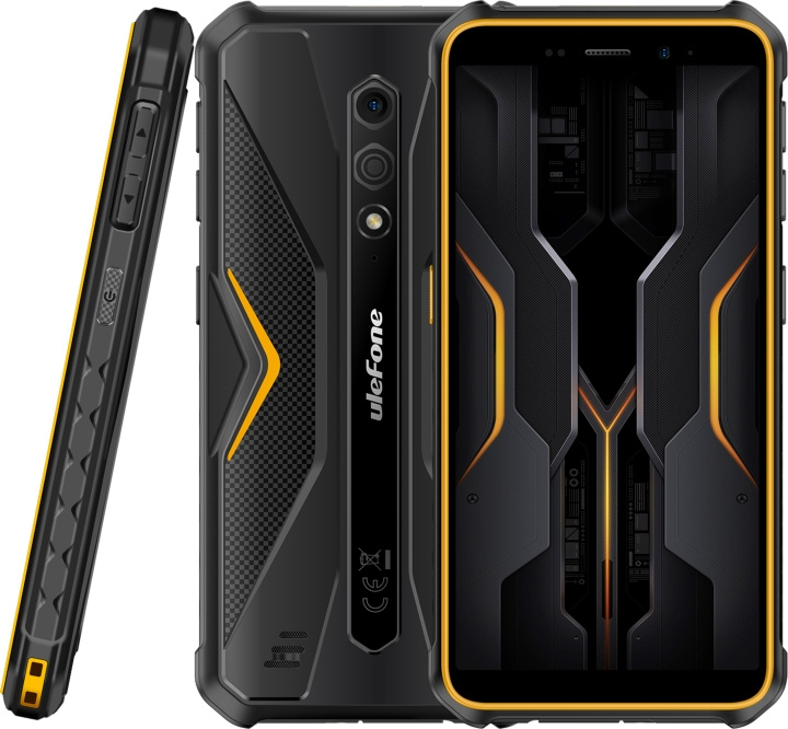 Ulefone Armor X12 Pro -puhelin, 64/4 Gt, musta/oranssi ryhmässä ÄLYPUHELIMET JA TABLETIT / Kännykät & smartphones @ TP E-commerce Nordic AB (C57331)