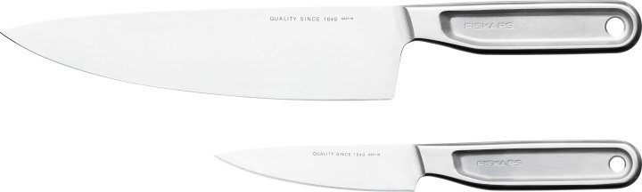 Fiskars All Steel Cook\'s knife set -kokinveitsisetti, kaksiosainen ryhmässä KOTI, TALOUS JA PUUTARHA / Keittiövälineet / Keittiöveitset ja veitsenteroittimet @ TP E-commerce Nordic AB (C57459)