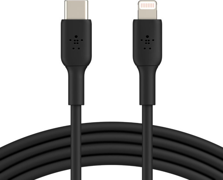 Belkin BOOST CHARGE™ Lightning - USB-C kaapeli, 1m, musta ryhmässä ÄLYPUHELIMET JA TABLETIT / Laturit & Kaapelit / Kaapelit / Lightning kaapelit @ TP E-commerce Nordic AB (C57666)