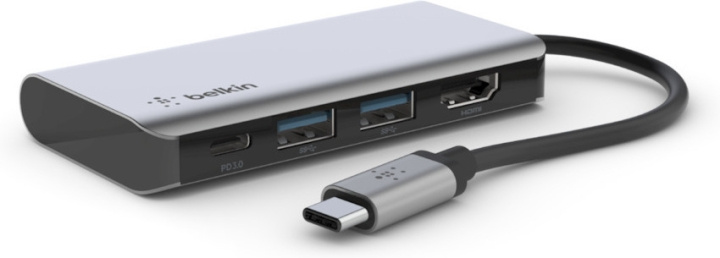 Belkin USB-C 4 in 1 Multi-Port -adapteri ryhmässä TIETOKOONET & TARVIKKEET / Kannettavat tietokoneet & tarvikkeet / Telakka @ TP E-commerce Nordic AB (C57716)