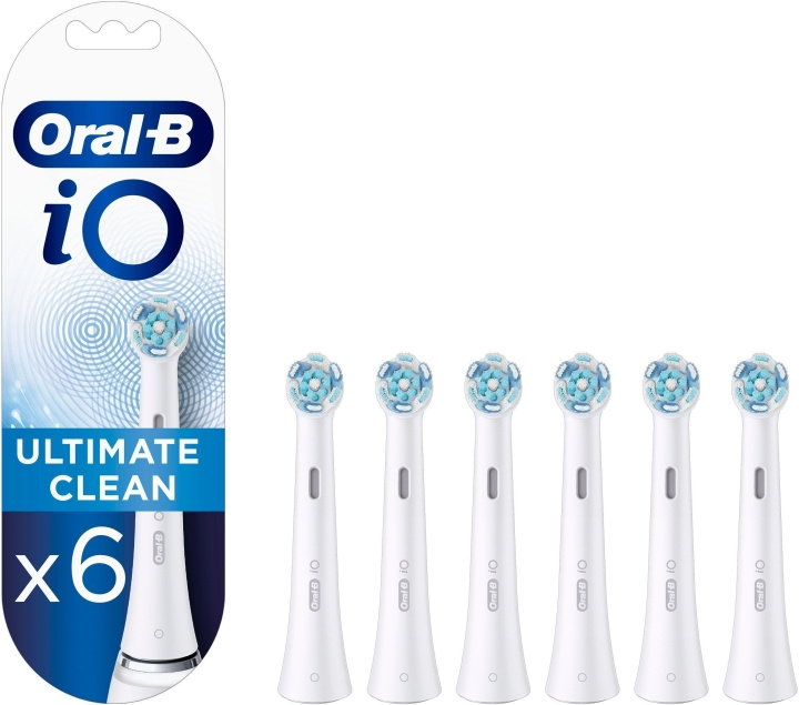 Oral B iO Ultimate Clean -harjaspää, valkoinen, 6 kpl ryhmässä KAUNEUS JA TERVEYS / Suunhoito / Sähköhammasharjat Tarvikkeet @ TP E-commerce Nordic AB (C57742)