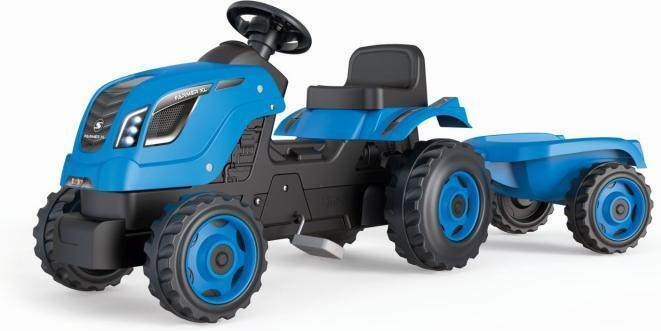 Smoby SAS Smoby Farmer XL -sininen traktori ja peräkärry ryhmässä LELUT, TUOTTEET LAPSILLE JA VAUVOILLE / Ulkoleut / Puutarhalelut @ TP E-commerce Nordic AB (C57780)