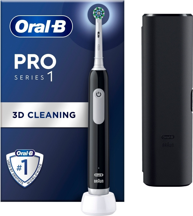 Oral B Pro Series 1 -sähköhammasharja, musta ryhmässä KAUNEUS JA TERVEYS / Suunhoito / Sähköhammasharjat @ TP E-commerce Nordic AB (C57819)