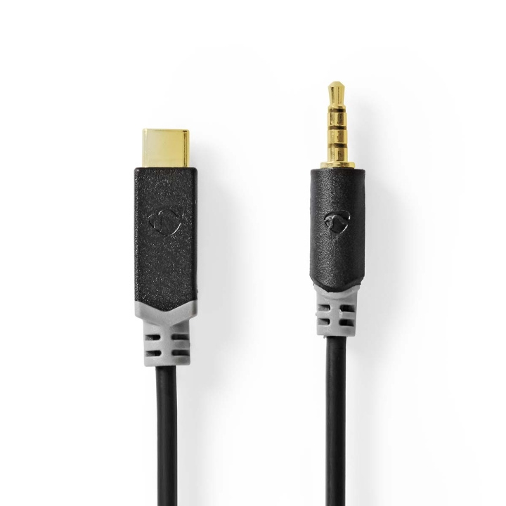 Nedis USB-C™ Sovitin | USB 2.0 | USB-C™ Uros | 3.5 mm uros | 1.00 m | Pyöreä | Kullattu | PVC | Musta | Laatikko ryhmässä KODINELEKTRONIIKKA / Kaapelit & Sovittimet / Analoginen ääni / 3.5 mm @ TP E-commerce Nordic AB (C57844)