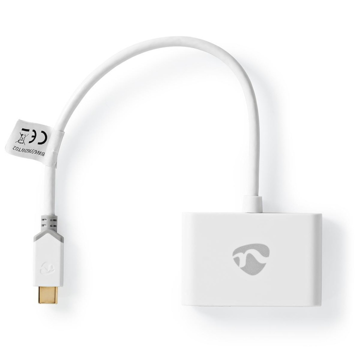 Nedis USB N Moniporttisovitin | 2-in-1 | USB 3.1 Gen1 | USB-C™ Uros | 2x USB-A | 1000 Mbps | 0.20 m | Pyöreä | Kullattu | PVC | Valkoinen | Ikkunallinen laatikko ryhmässä TIETOKOONET & TARVIKKEET / Tietokonetarvikkeet / USB-telakat @ TP E-commerce Nordic AB (C57845)