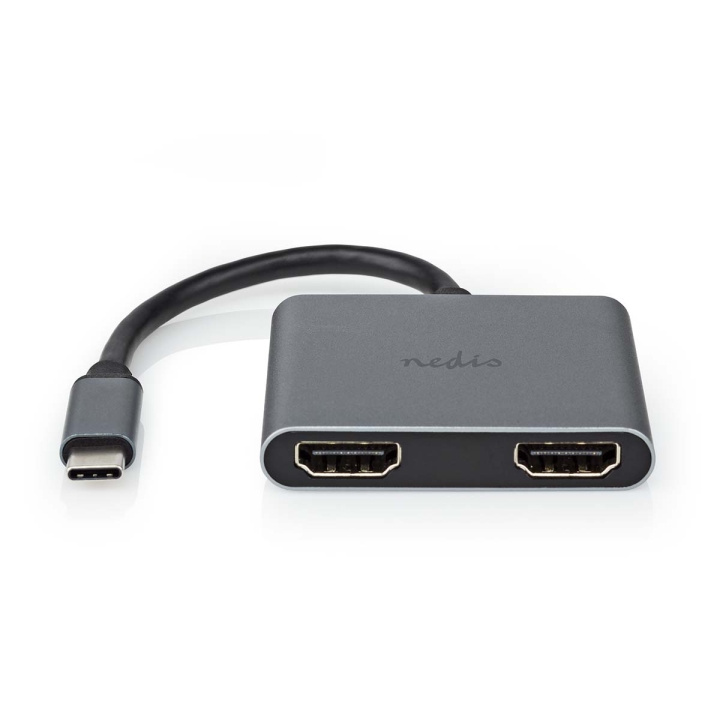 Nedis USB N Moniporttisovitin | USB 3.2 Gen 1 | USB-C™ Uros | 2x HDMI™ | 0.10 m | Pyöreä | Niklattu | PVC | Musta | Kirjekuori ryhmässä TIETOKOONET & TARVIKKEET / Tietokonetarvikkeet / USB-telakat @ TP E-commerce Nordic AB (C57858)