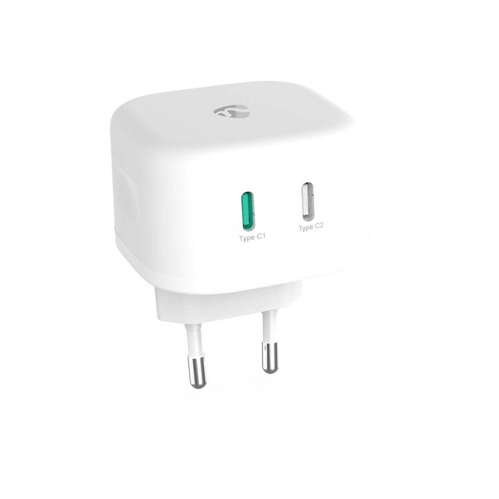 Nedis Seinälaturi | 45 W | GaN | PD3.0 45W | Pikalataus-toiminto | 2.25 A / 3.0 A | Lähtöliitäntöjen määrä: 2 | 2x USB-C™ | Automaattinen Jännitteen Valinta | Valkoinen ryhmässä ÄLYPUHELIMET JA TABLETIT / Laturit & Kaapelit / Seinälaturi / Seinälaturi Type C @ TP E-commerce Nordic AB (C57885)