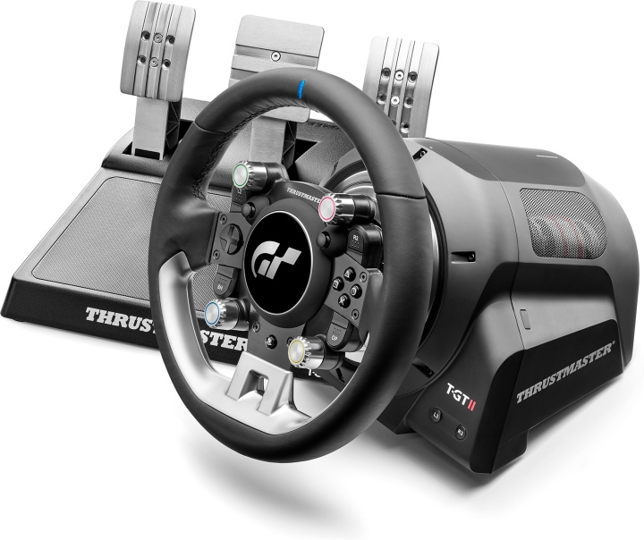 ThrustMaster T-GT II -rattiohjain + polkimet, PS5 / PS4 / PC ryhmässä KODINELEKTRONIIKKA / Pelikonsolit & Tarvikkeet / Sony PlayStation 5 @ TP E-commerce Nordic AB (C57966)